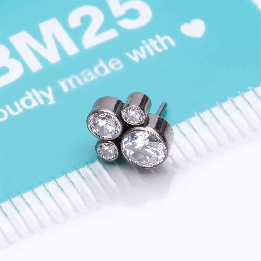 Implant Grade Titanium OneFit Threadless Bali Bauble Sparkle Top Part - Image 4