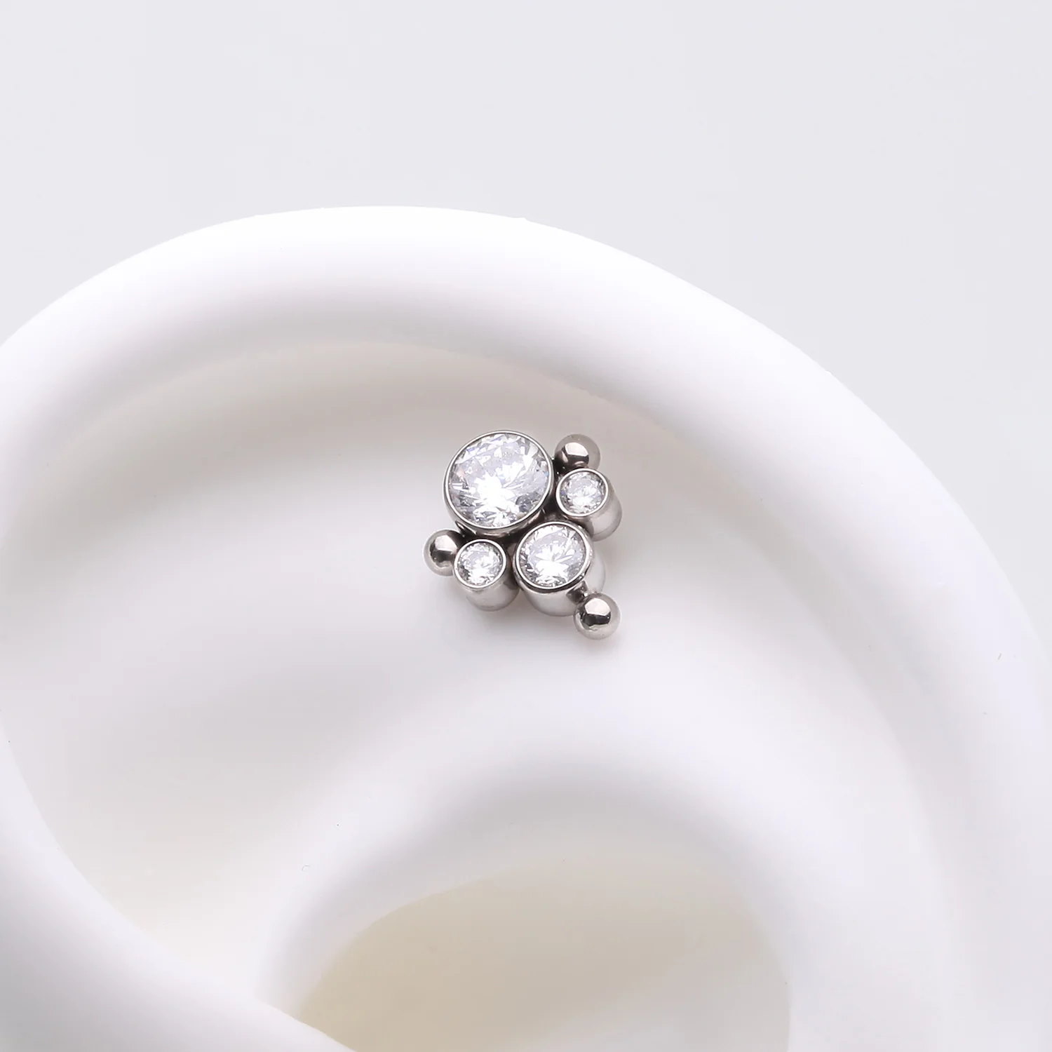 Implant Grade Titanium OneFit Threadless Bali Beaded Essence Sparkle Top Part - Image 2