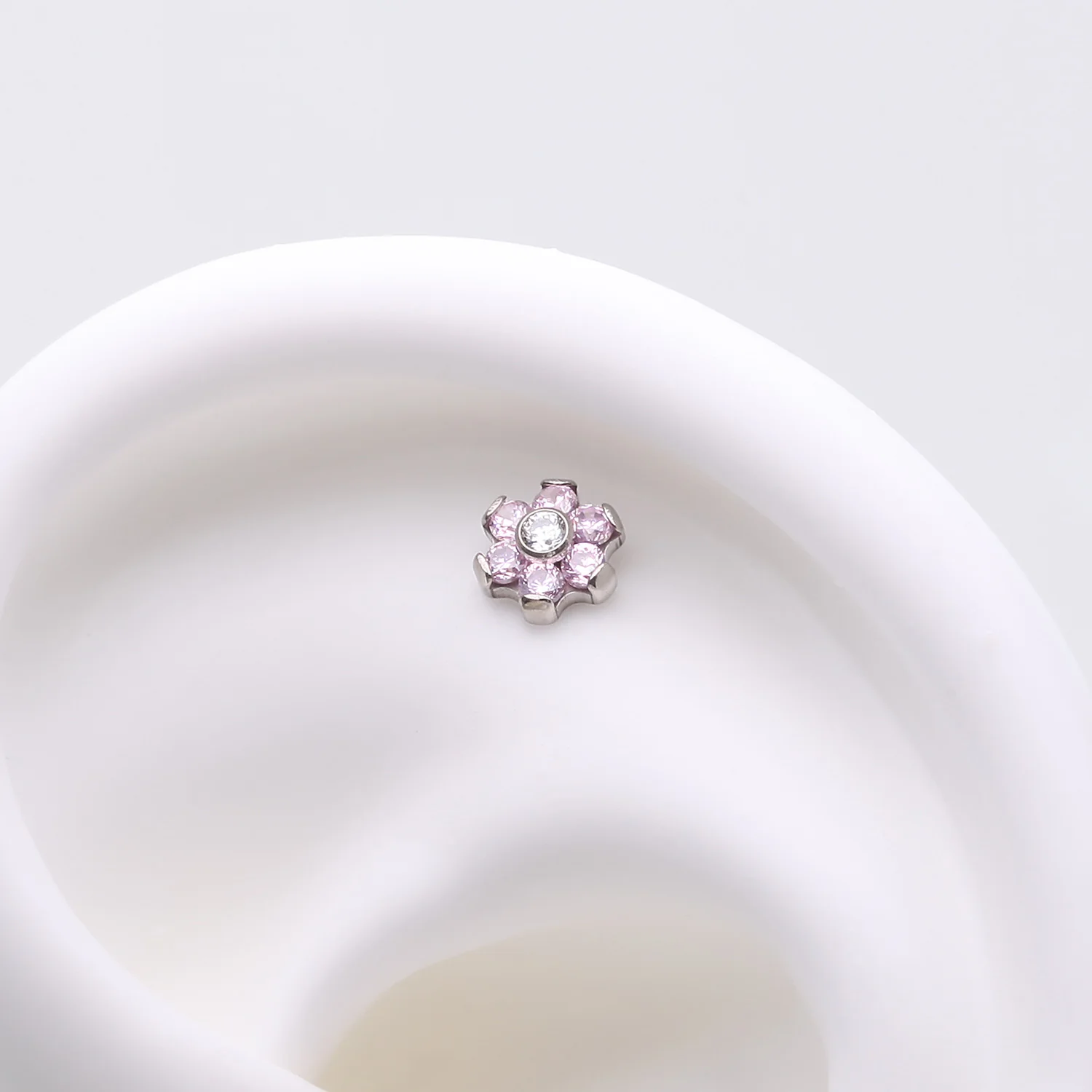 Implant Grade Titanium OneFit Threadless Brilliant Sparkle Flower Top Part - Image 2