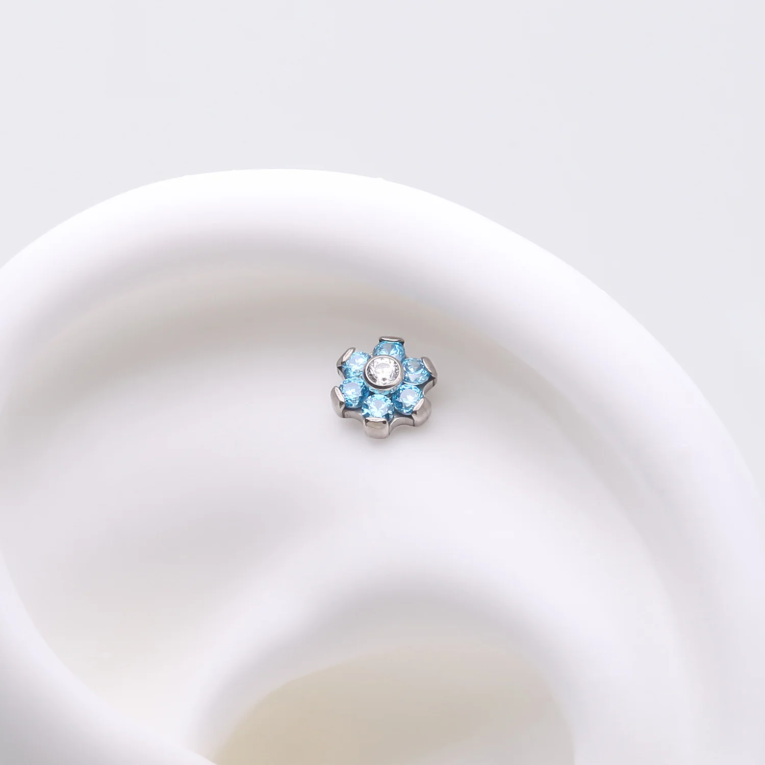 Implant Grade Titanium OneFit Threadless Brilliant Sparkle Flower Top Part - Image 2