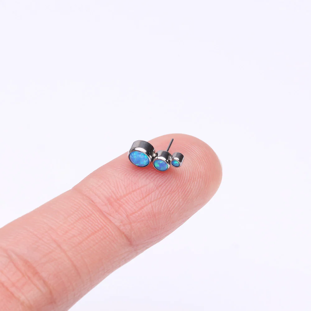 Implant Grade Titanium OneFit Threadless Cascading Journey Triple Fire Opal Top Part - Image 3