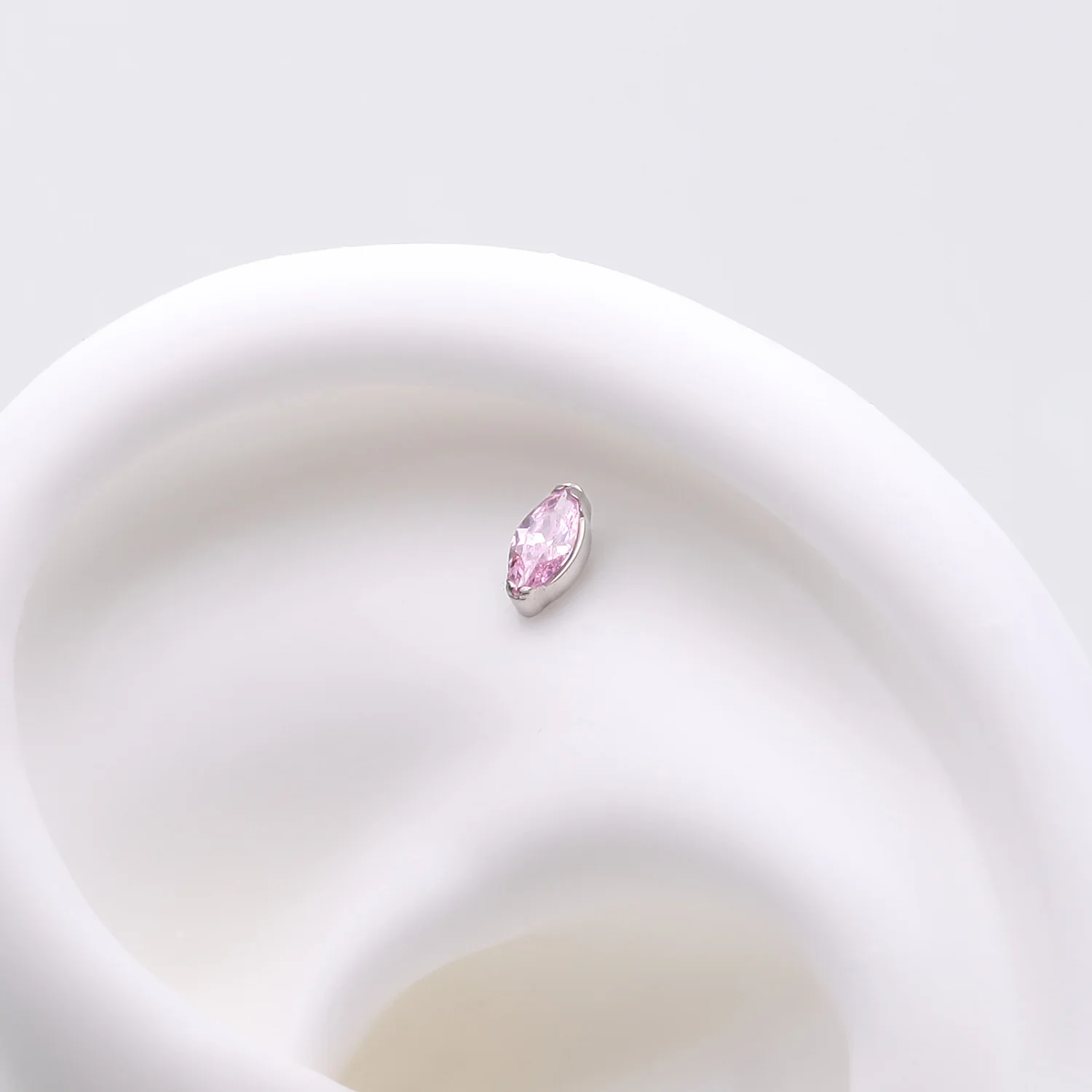 Implant Grade Titanium OneFit Threadless Elegant Marquise Sparkle Top Part - Image 2