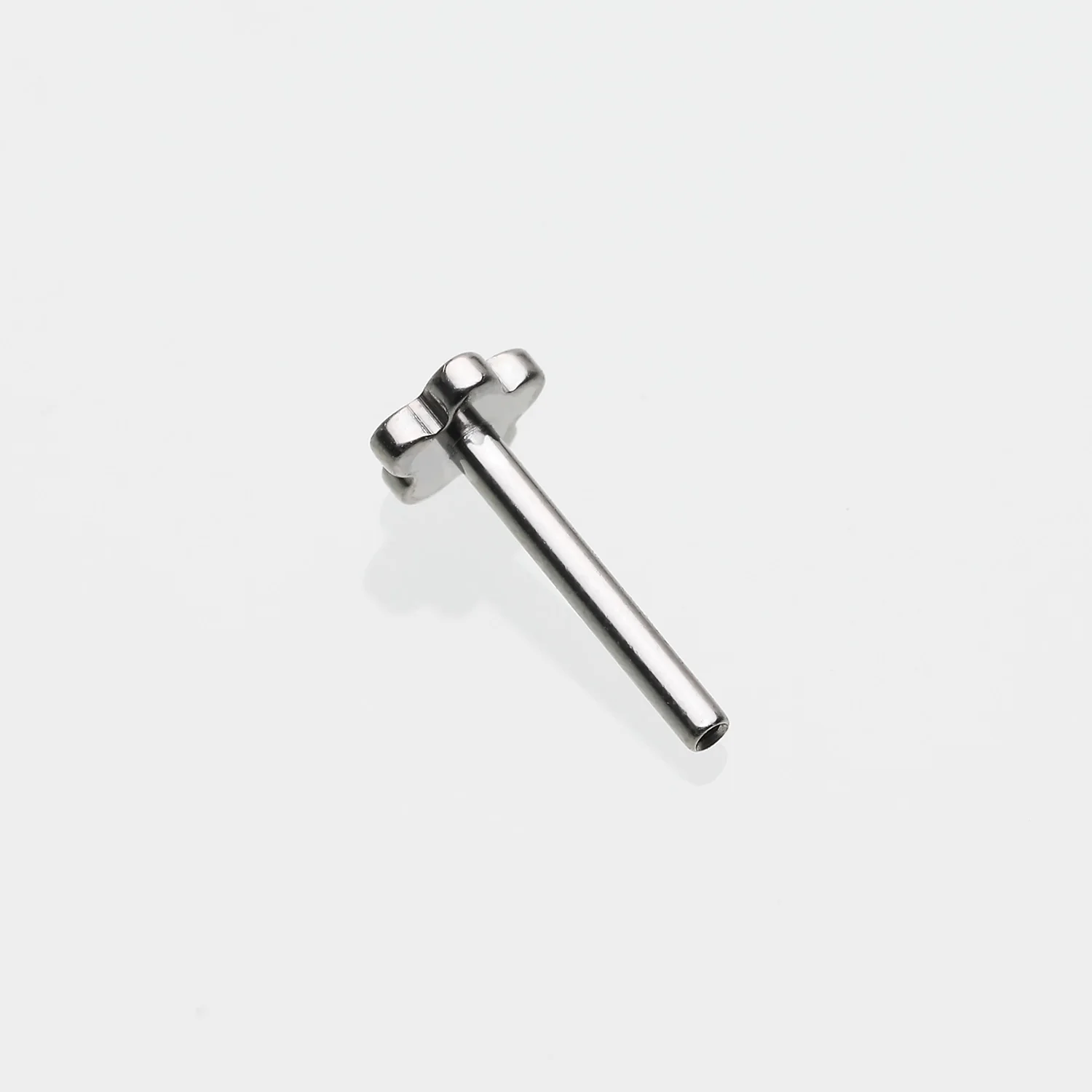 Implant Grade Titanium OneFit Threadless Flower Base Flat Back Stud Labret Bar Part - Image 2