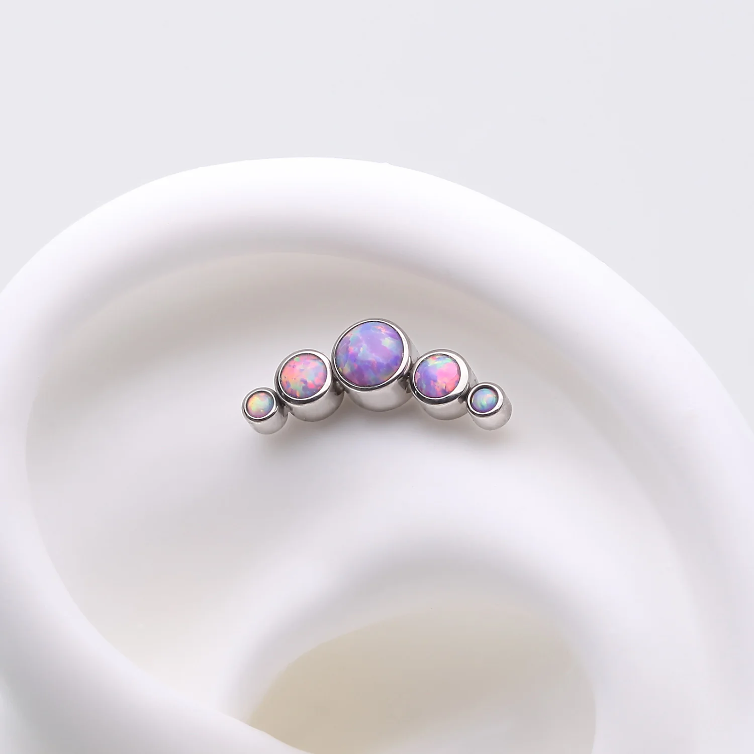 Implant Grade Titanium OneFit Threadless Journey Fire Opal Curve Top Part - Image 2