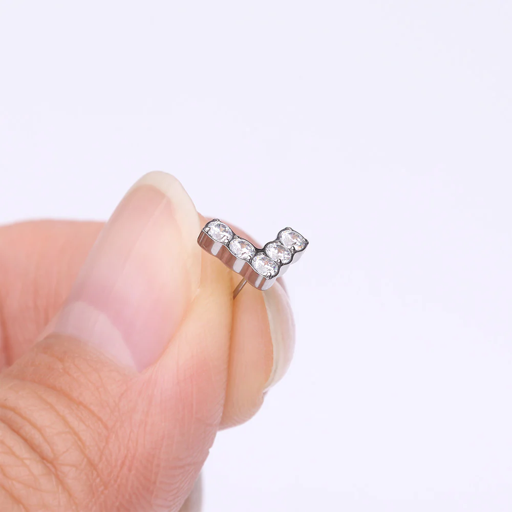 Implant Grade Titanium OneFit Threadless Multi-Gem Chevron Top Part - Image 3