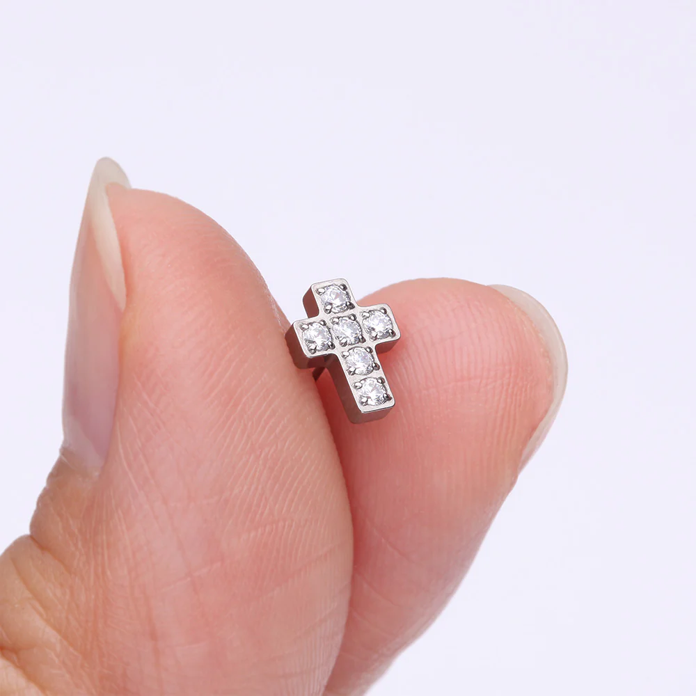 Implant Grade Titanium OneFit Threadless Multi-Gem Cross Top Part - Image 3