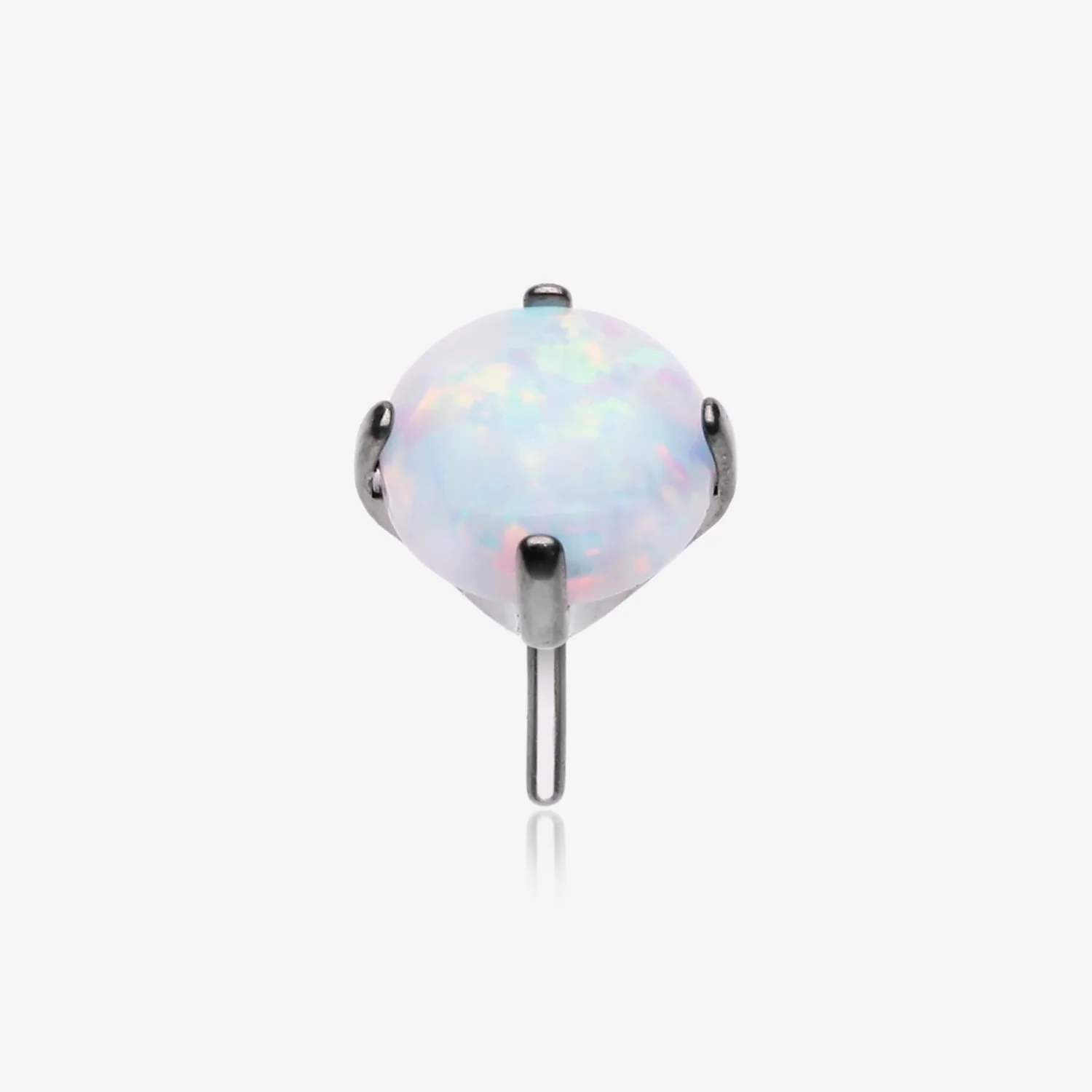 Implant Grade Titanium OneFit Threadless Prong Set Fire Opal Top Part