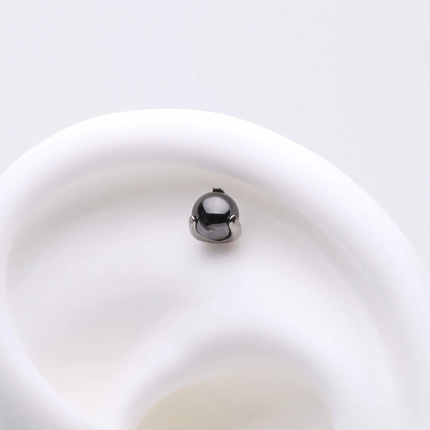 Implant Grade Titanium OneFit Threadless Prong Set Glass Ball Top Part - Image 2