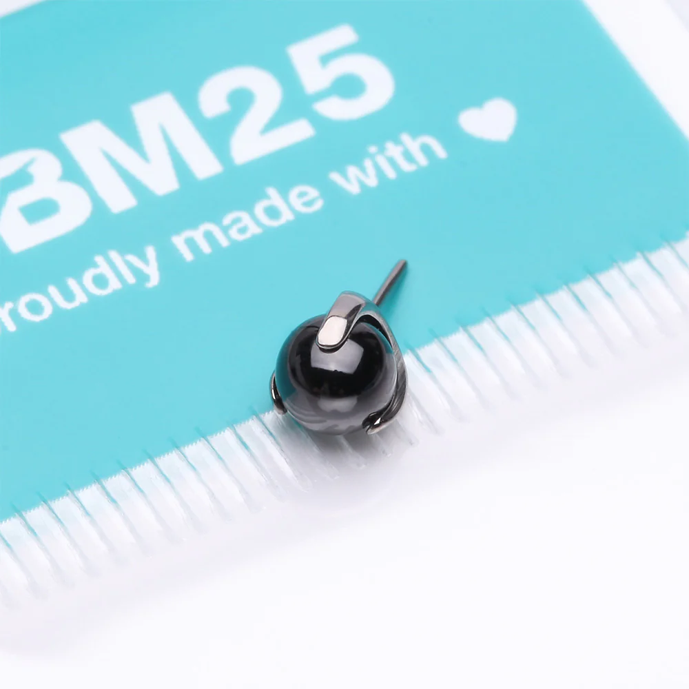 Implant Grade Titanium OneFit Threadless Prong Set Glass Ball Top Part - Image 4