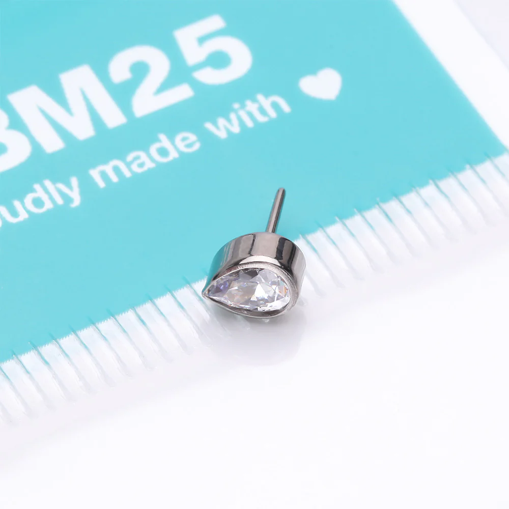 Implant Grade Titanium OneFit Threadless Teardrop Sparkle Top Part - Image 4