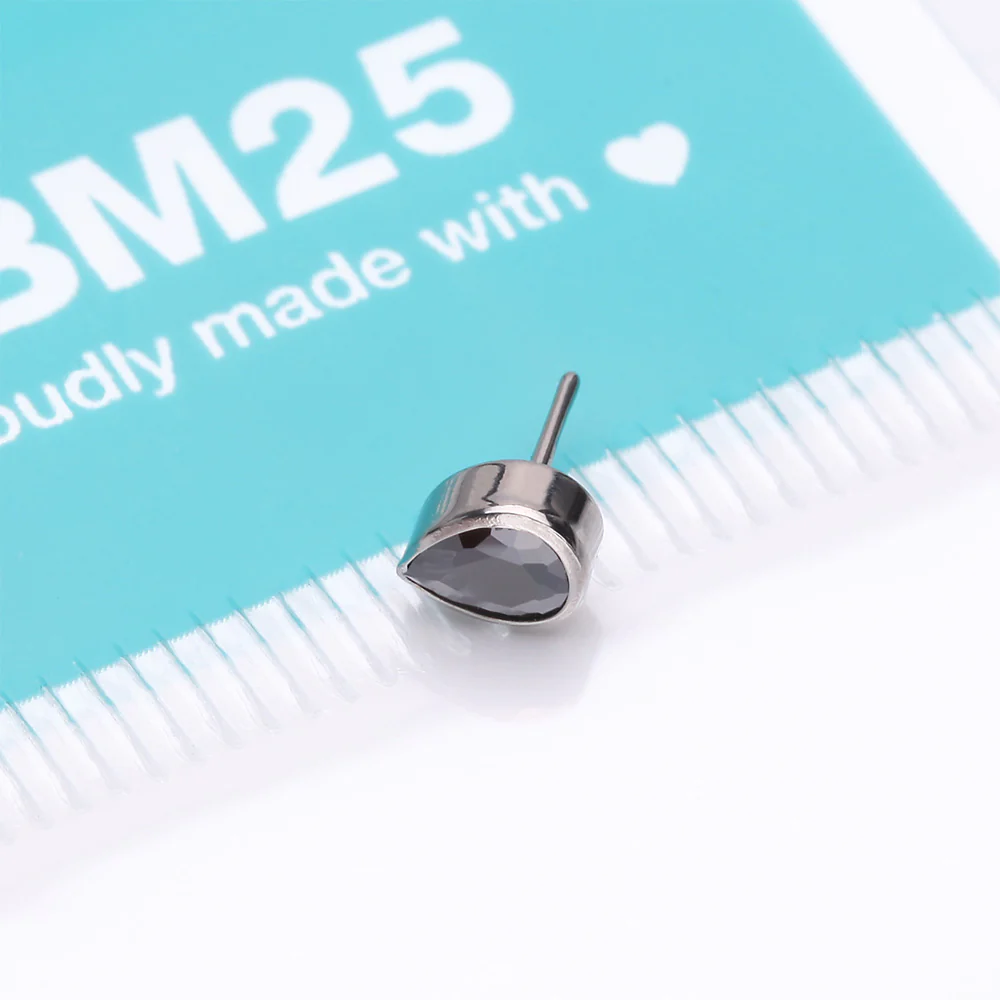 Implant Grade Titanium OneFit Threadless Teardrop Sparkle Top Part - Image 4