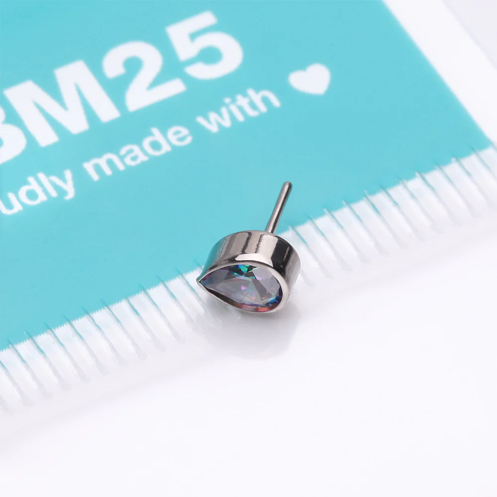 Implant Grade Titanium OneFit Threadless Teardrop Sparkle Top Part - Image 4