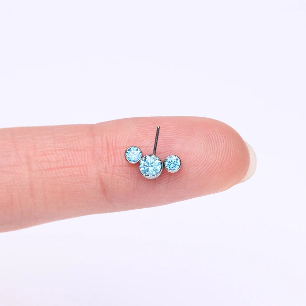 Implant Grade Titanium OneFit Threadless Triple Bubble Sparkle Front Facing Top Part - Image 3