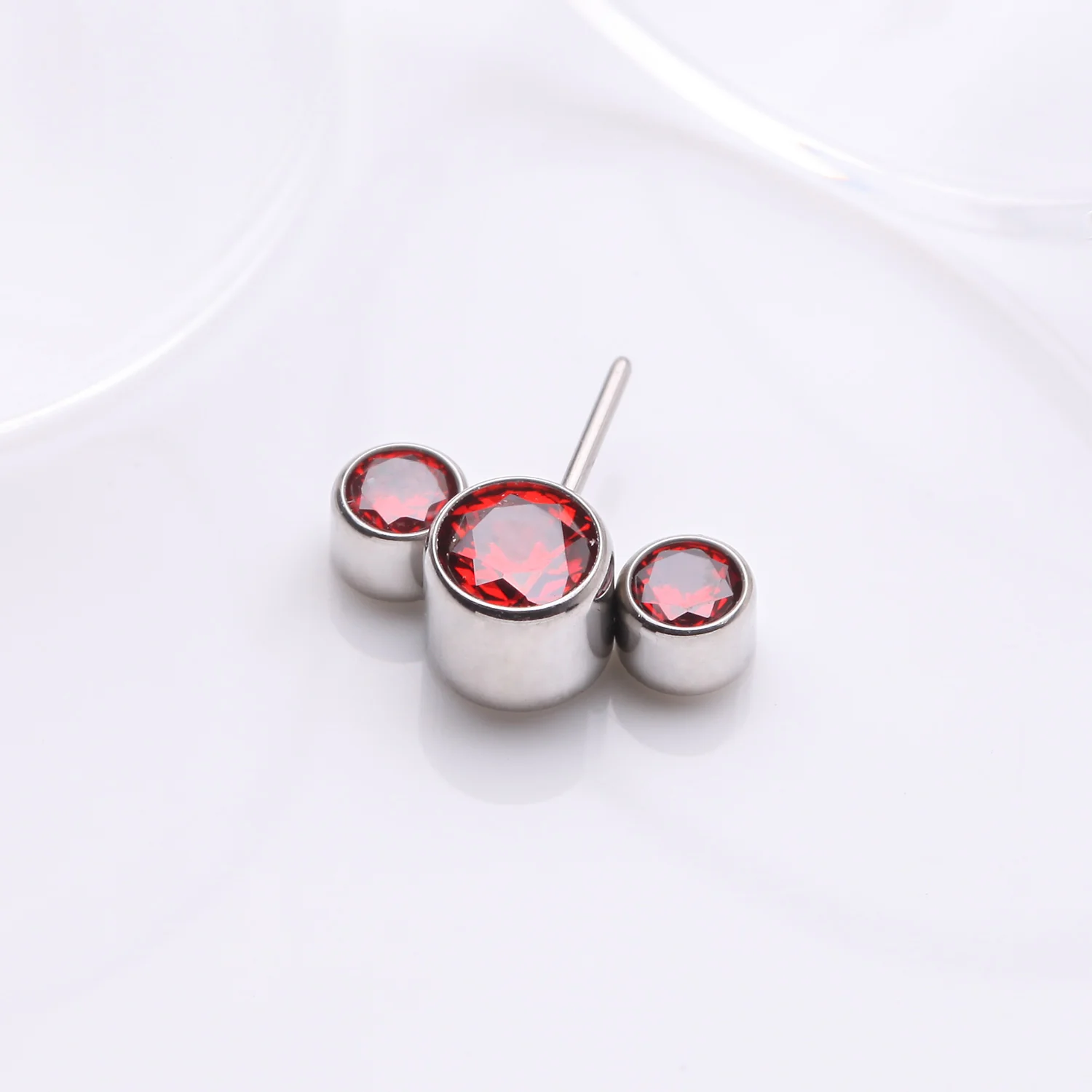 Implant Grade Titanium OneFit Threadless Triple Bubble Sparkle Front Facing Top Part - Image 2