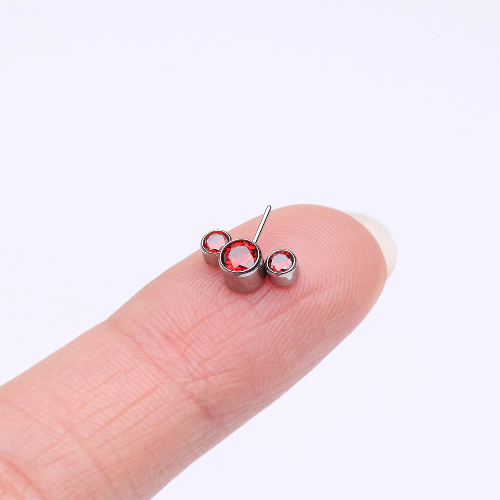 Implant Grade Titanium OneFit Threadless Triple Bubble Sparkle Front Facing Top Part - Image 3