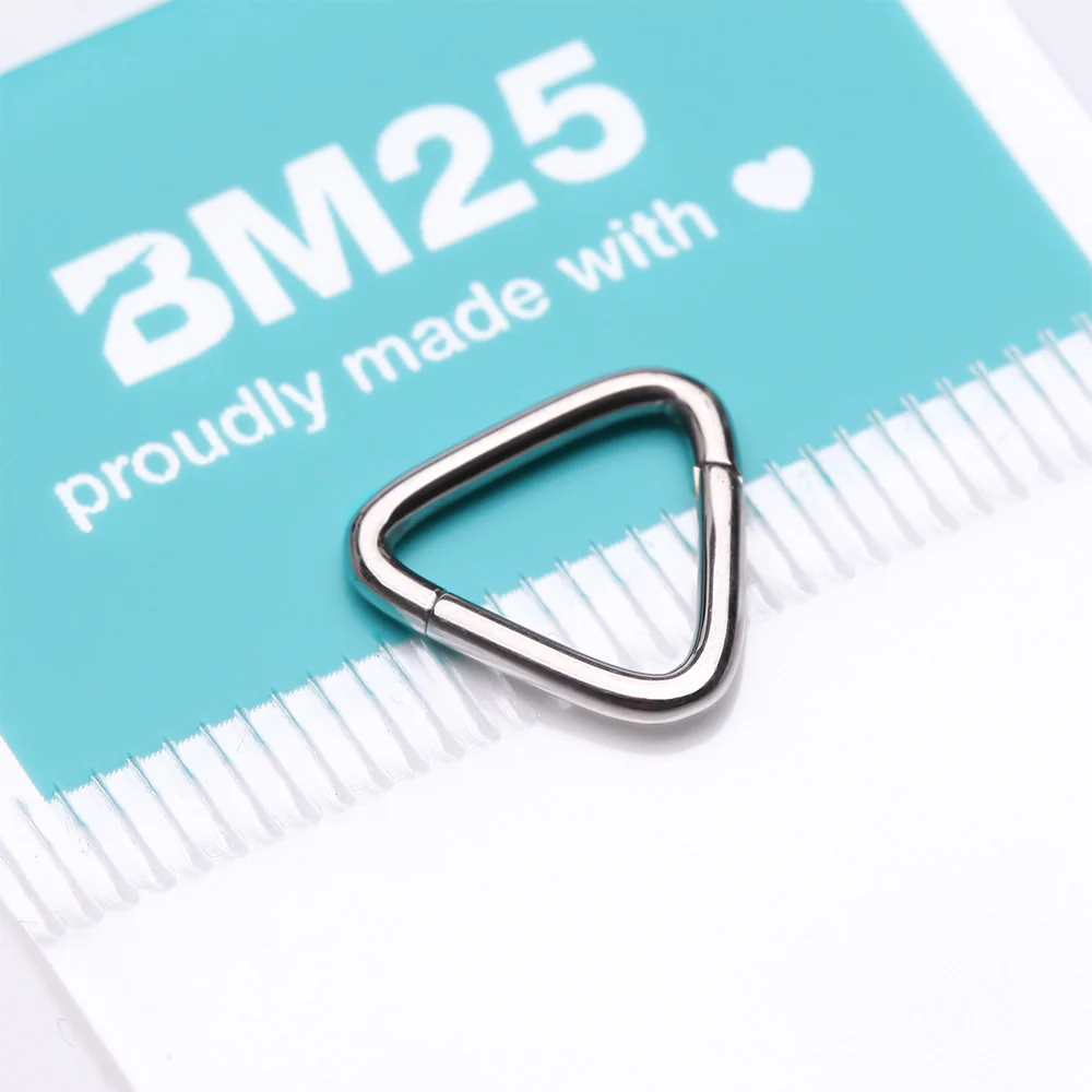 Implant Grade Titanium Triangle Basic Geometric Clicker Hoop Ring - Image 4