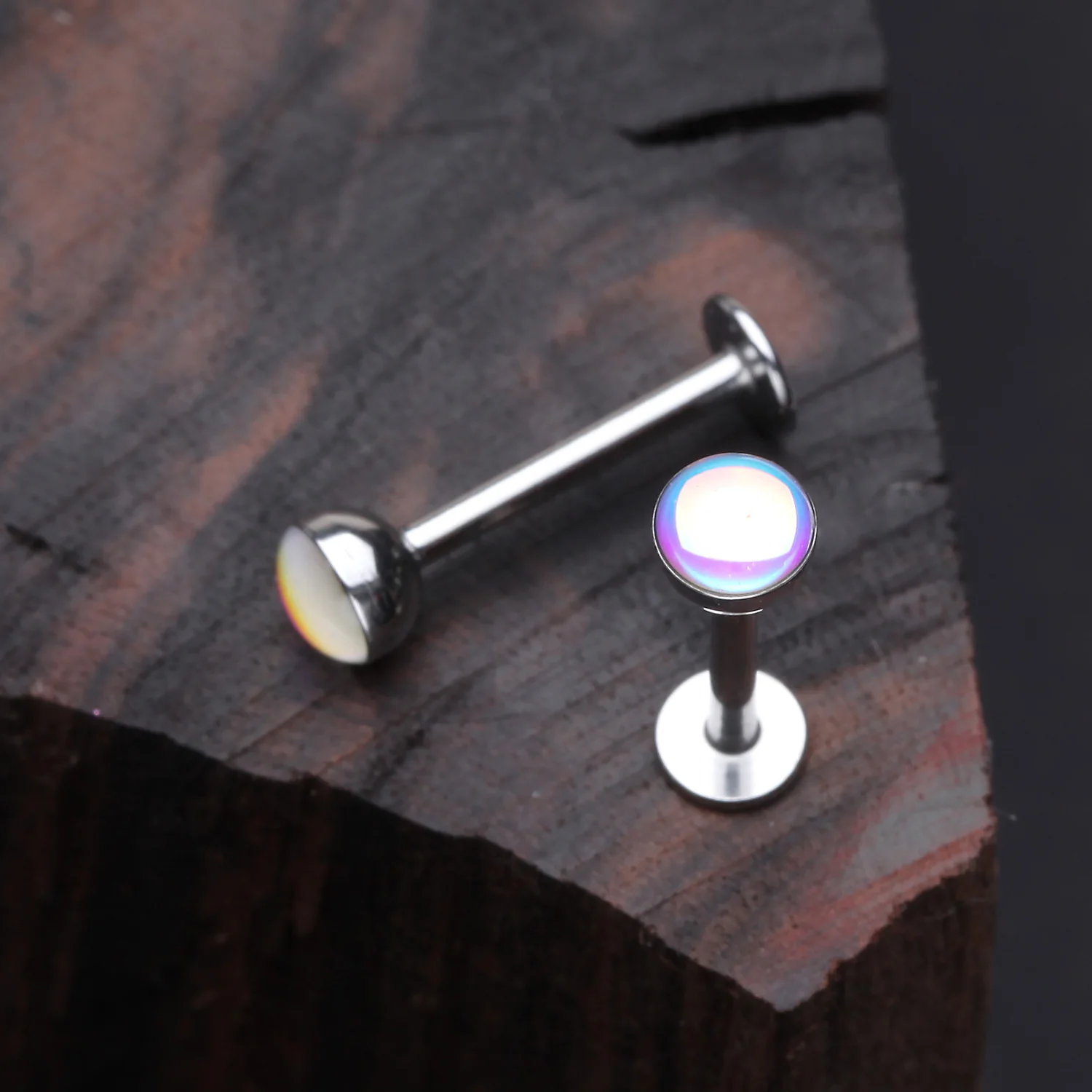 Iridescent Revo Sparkle Steel Labret - Image 2
