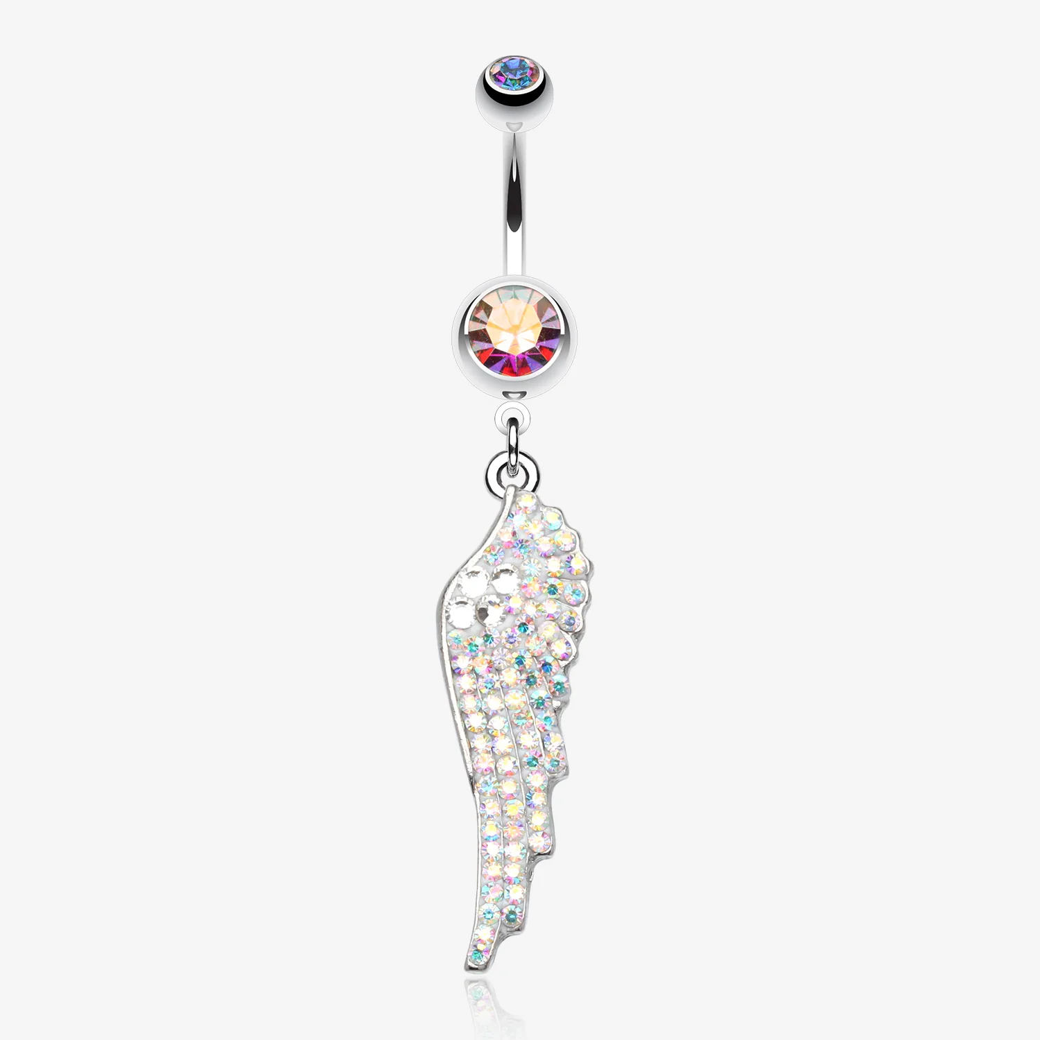 Jeweled Angel Wing Sparkle Belly Ring