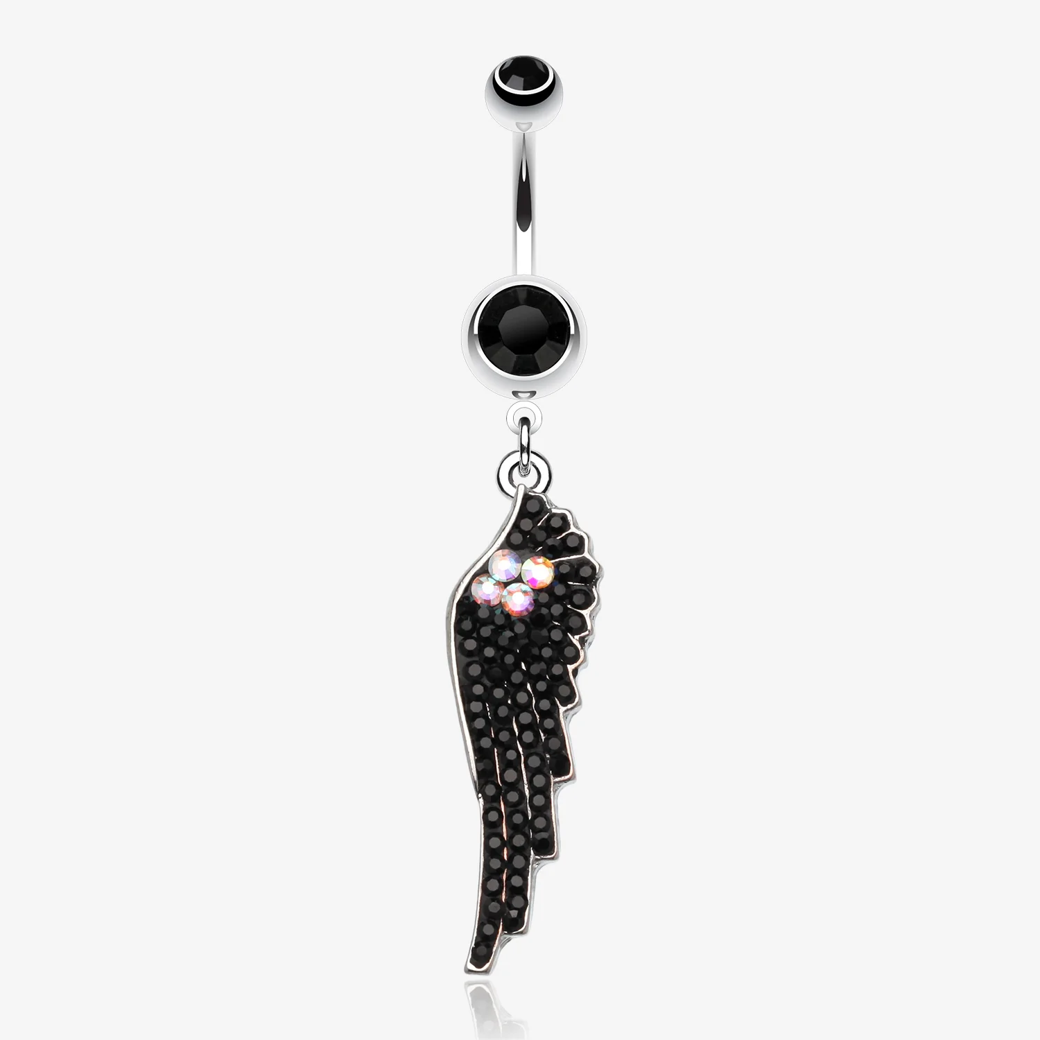 Jeweled Angel Wing Sparkle Belly Ring