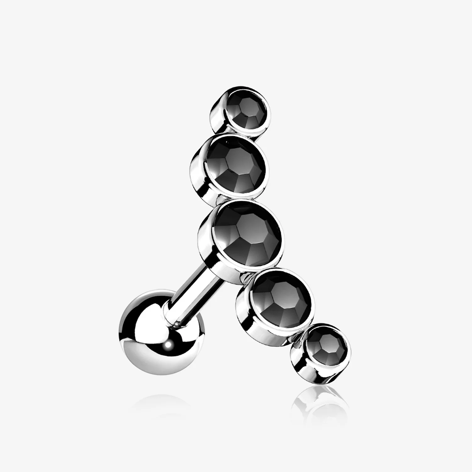 Journey Sparkle Curve Cartilage Tragus Barbell Earring
