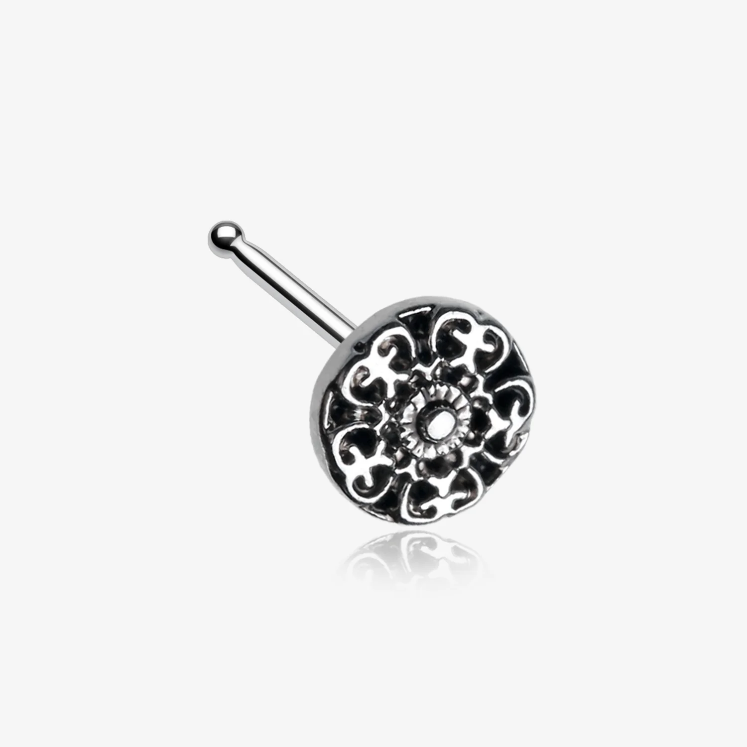 Kali Ornate Filigree Icon Nose Stud Ring