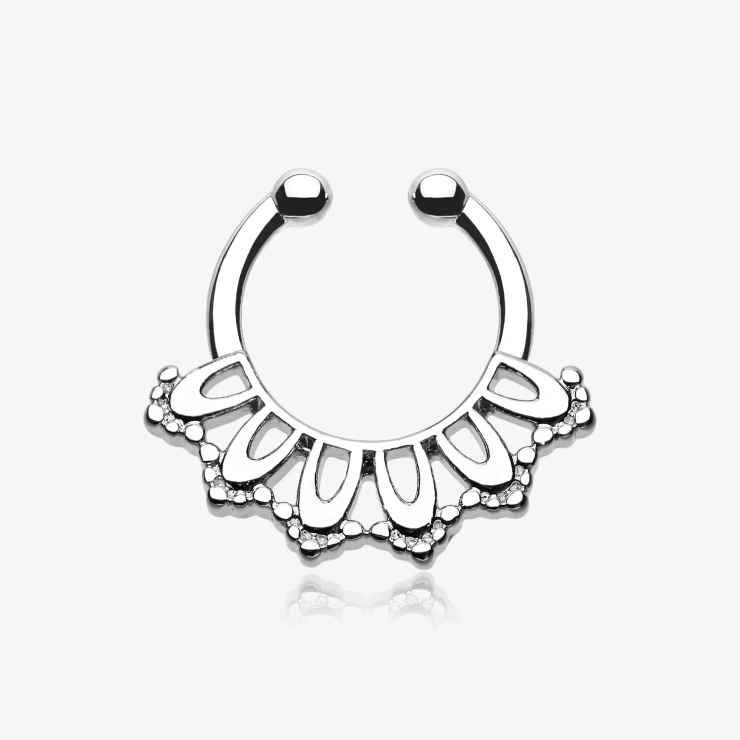 Kaltik Filigree Fake Septum Clip-On Ring