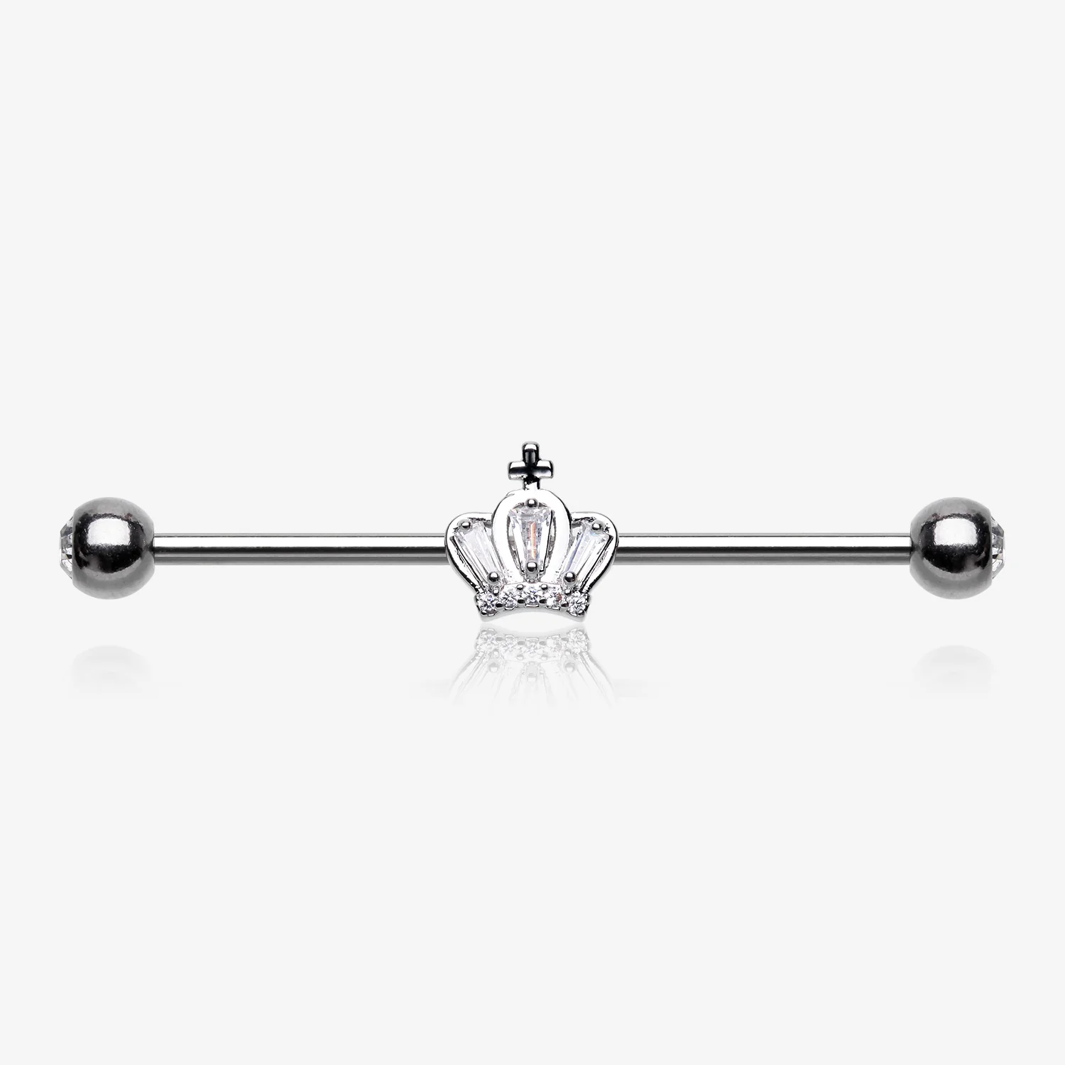 Knight Triumph Crown Sparkle Industrial Barbell*
