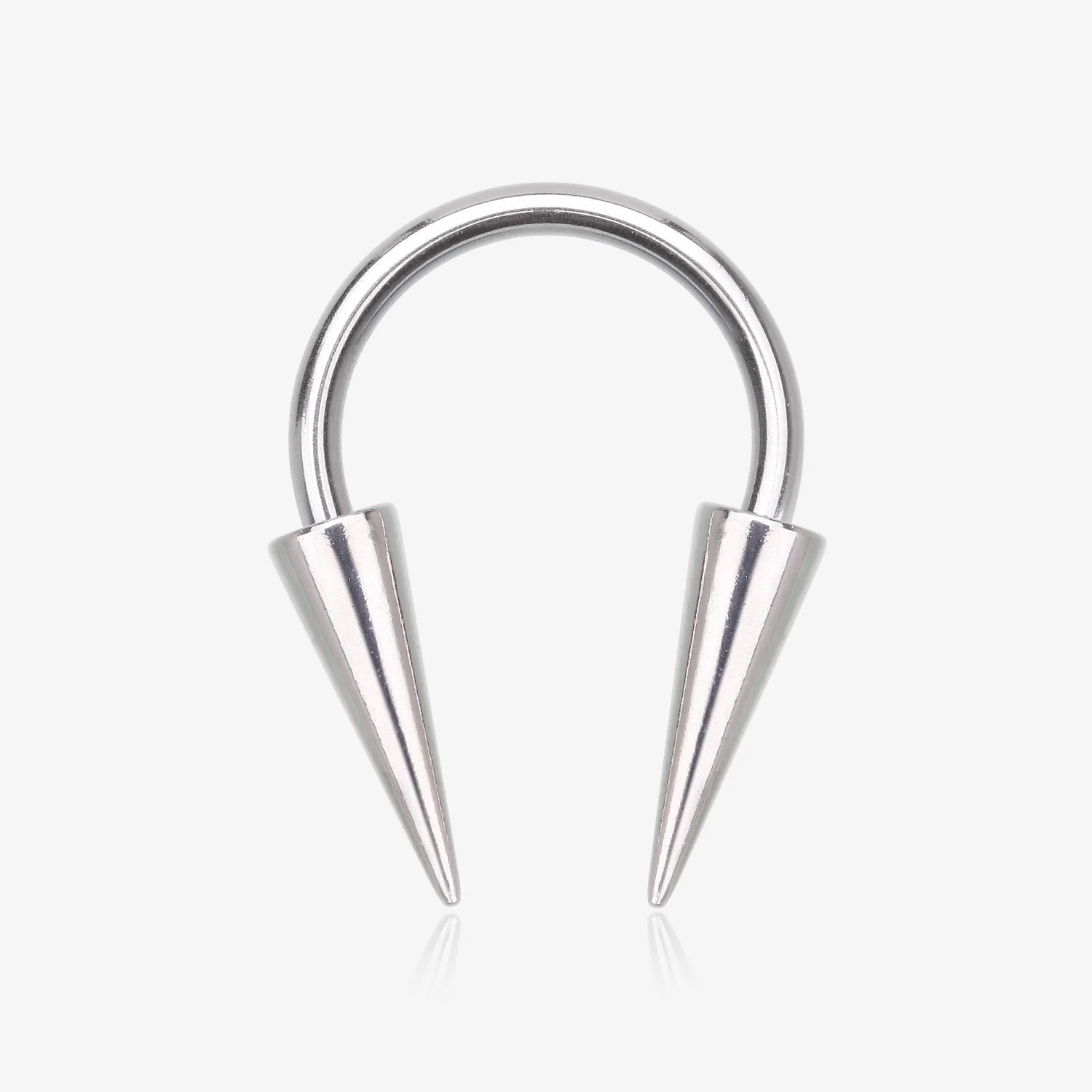 Long Spikes Steel Horseshoe Circular Barbell
