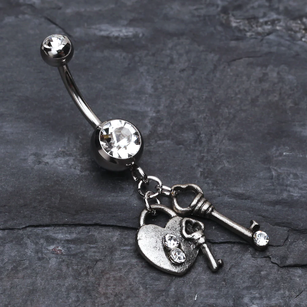 Love Lock Down Belly Button Ring - Image 3