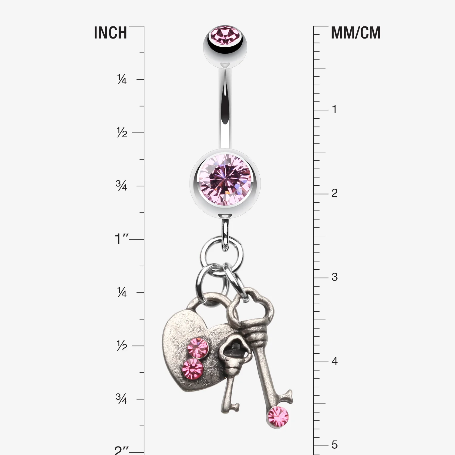 Love Lock Down Belly Button Ring - Image 2