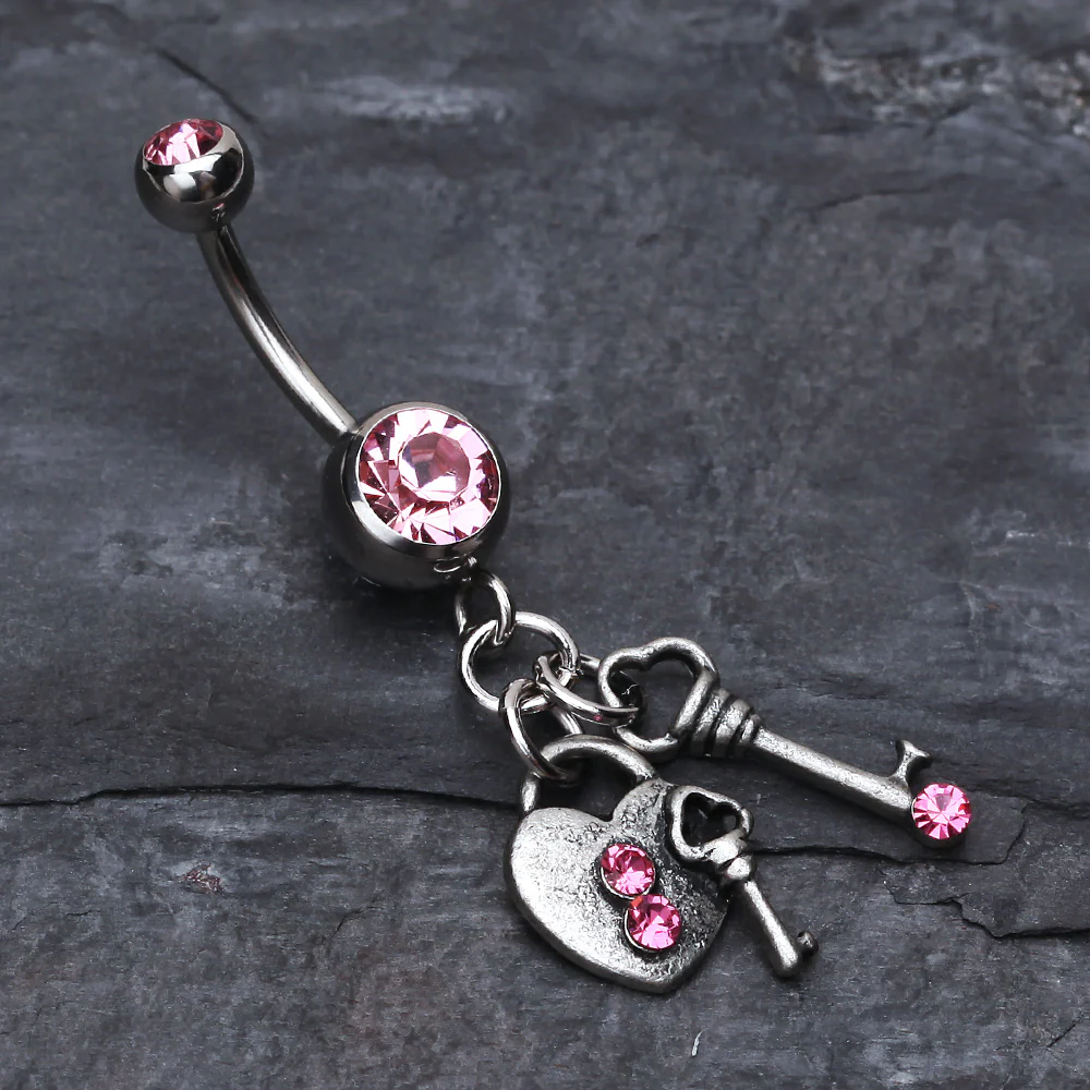 Love Lock Down Belly Button Ring - Image 3