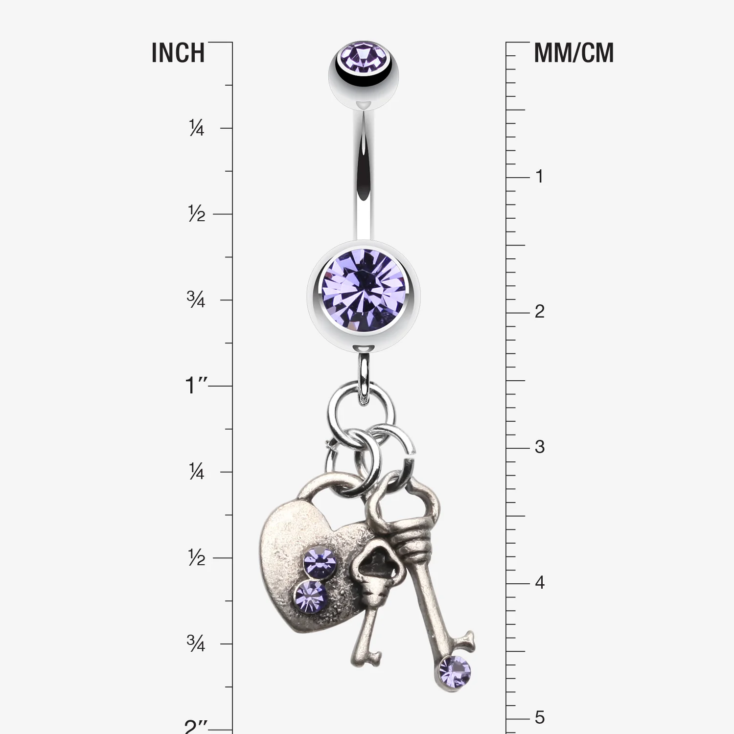 Love Lock Down Belly Button Ring - Image 2