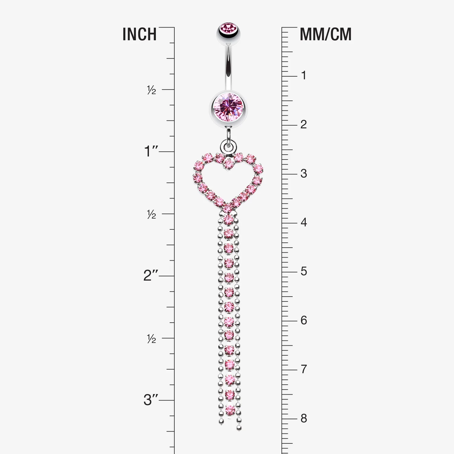 Luxuriant Heart Belly Button Ring - Image 2