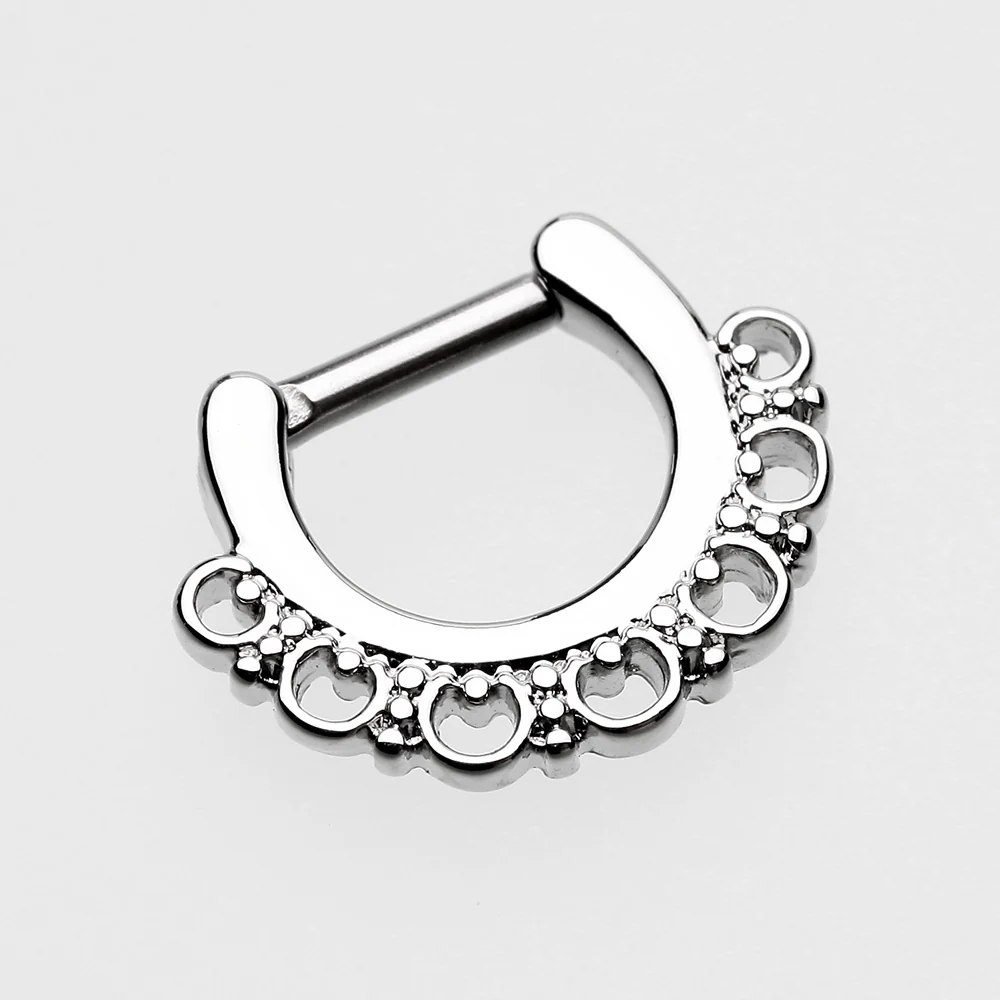 Majestic Ornate Filigree Septum Clicker - Image 3