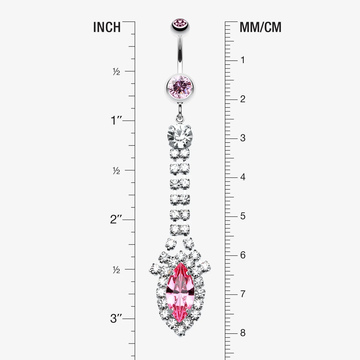 Marquise Chandelier Belly Ring - Image 2