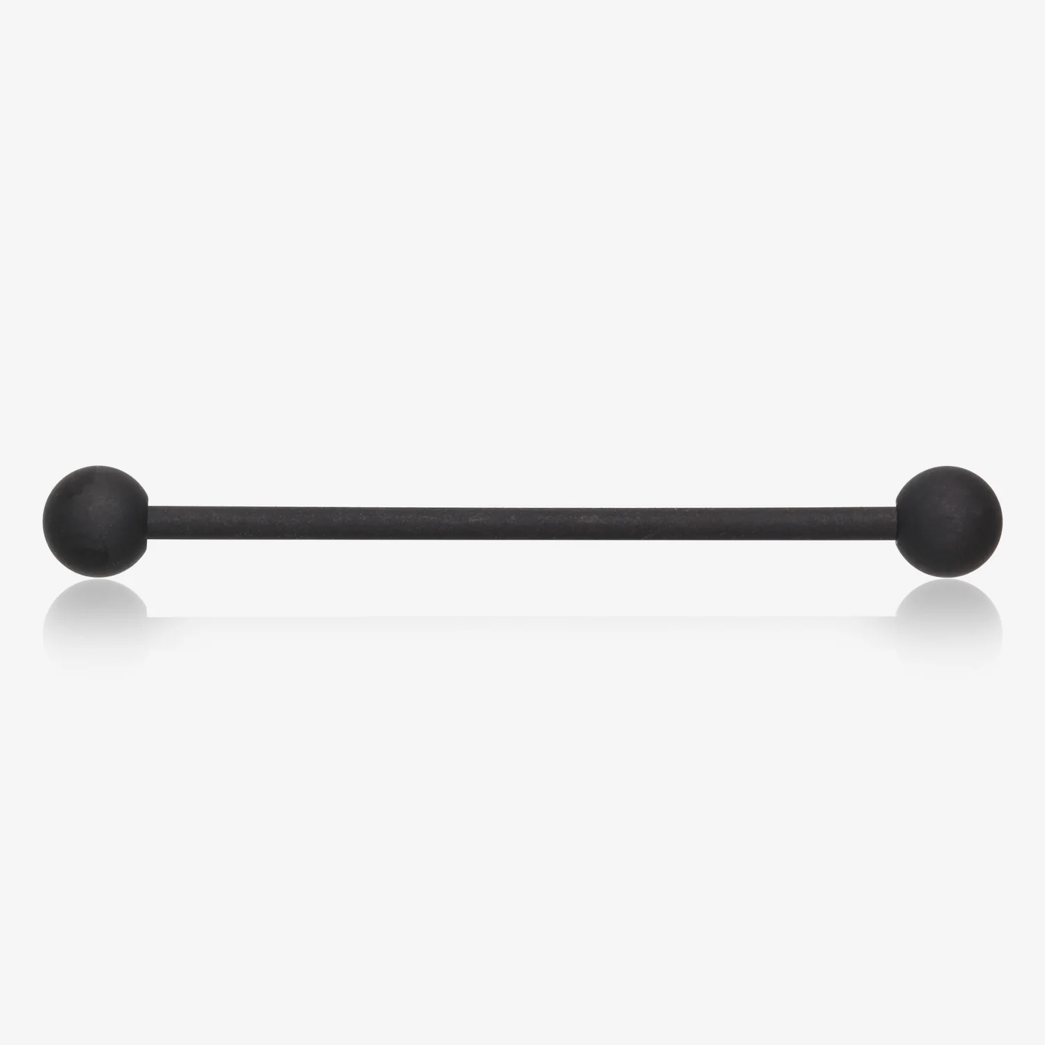 Matte Black Steel Industrial Barbell