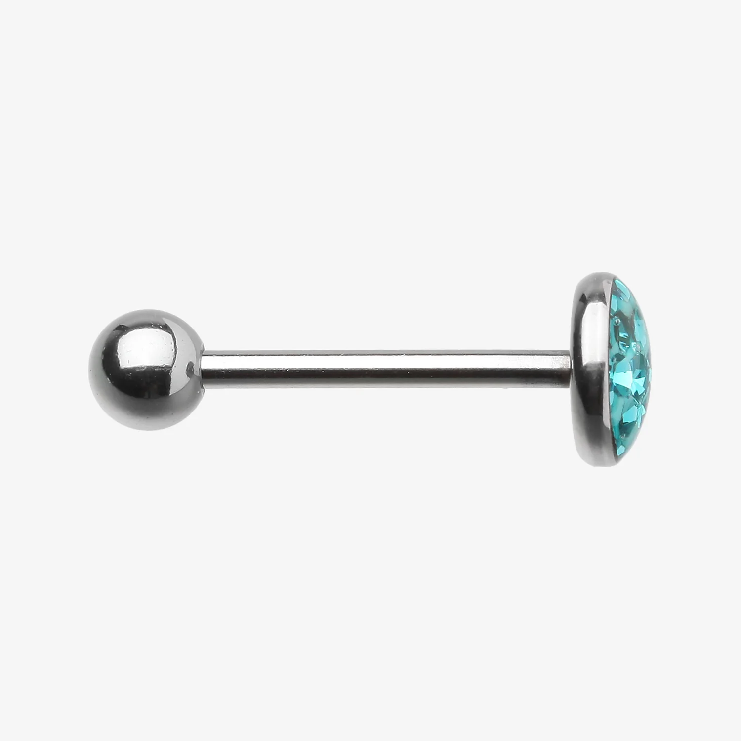 Multi-Gem Sparkle Barbell Tongue Ring - Image 2