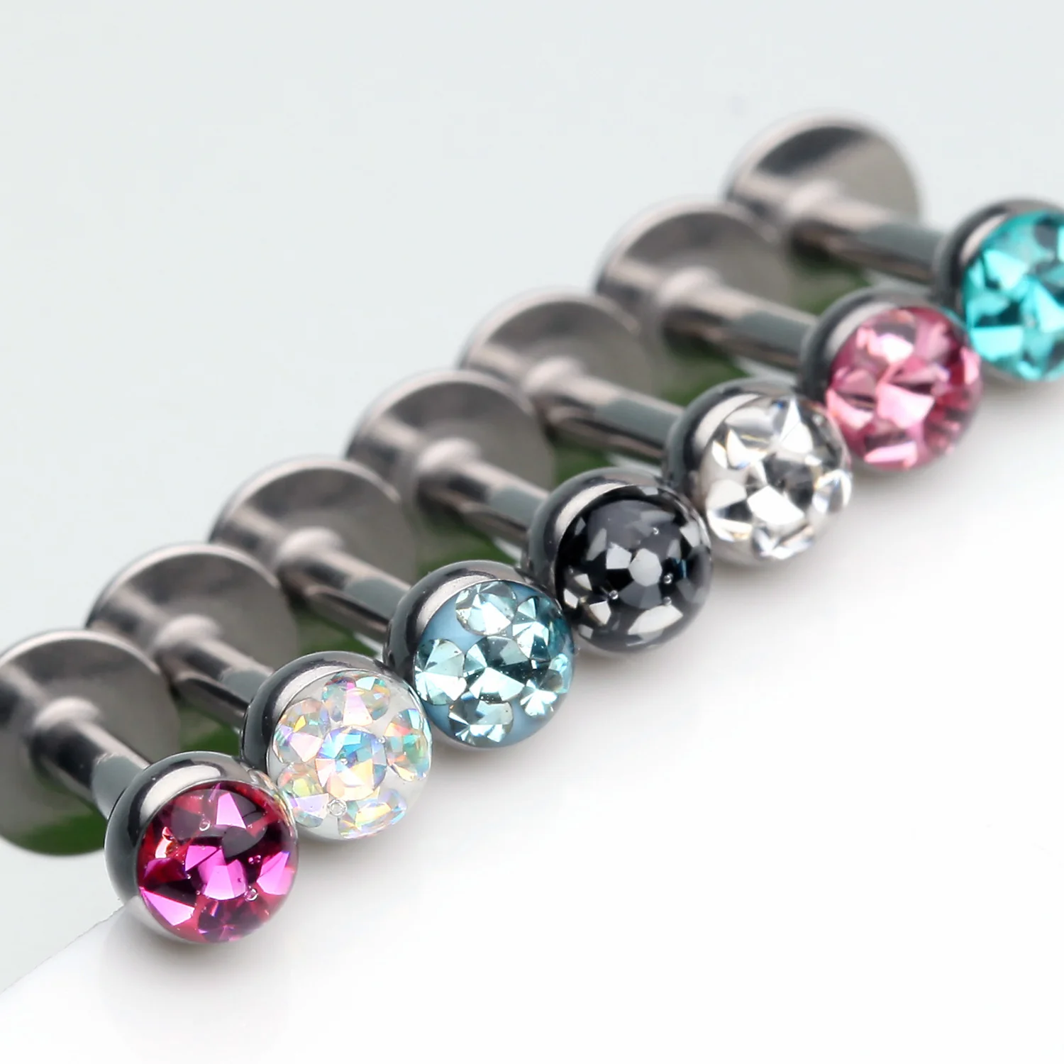Multi-Gem Sparkle Dome Labret - Image 2