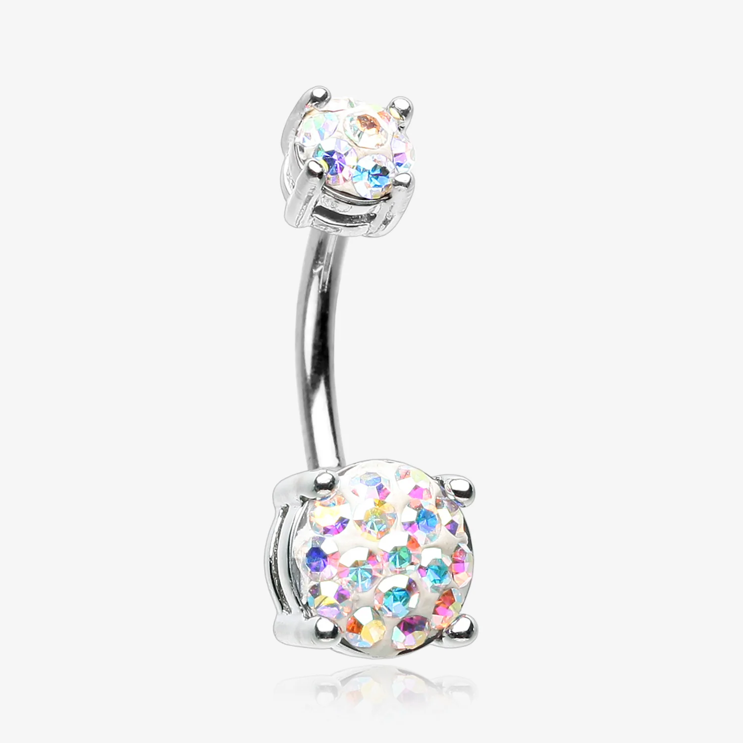 Multi-Gem Sprinkle Sparkle Prong Set Belly Button Ring