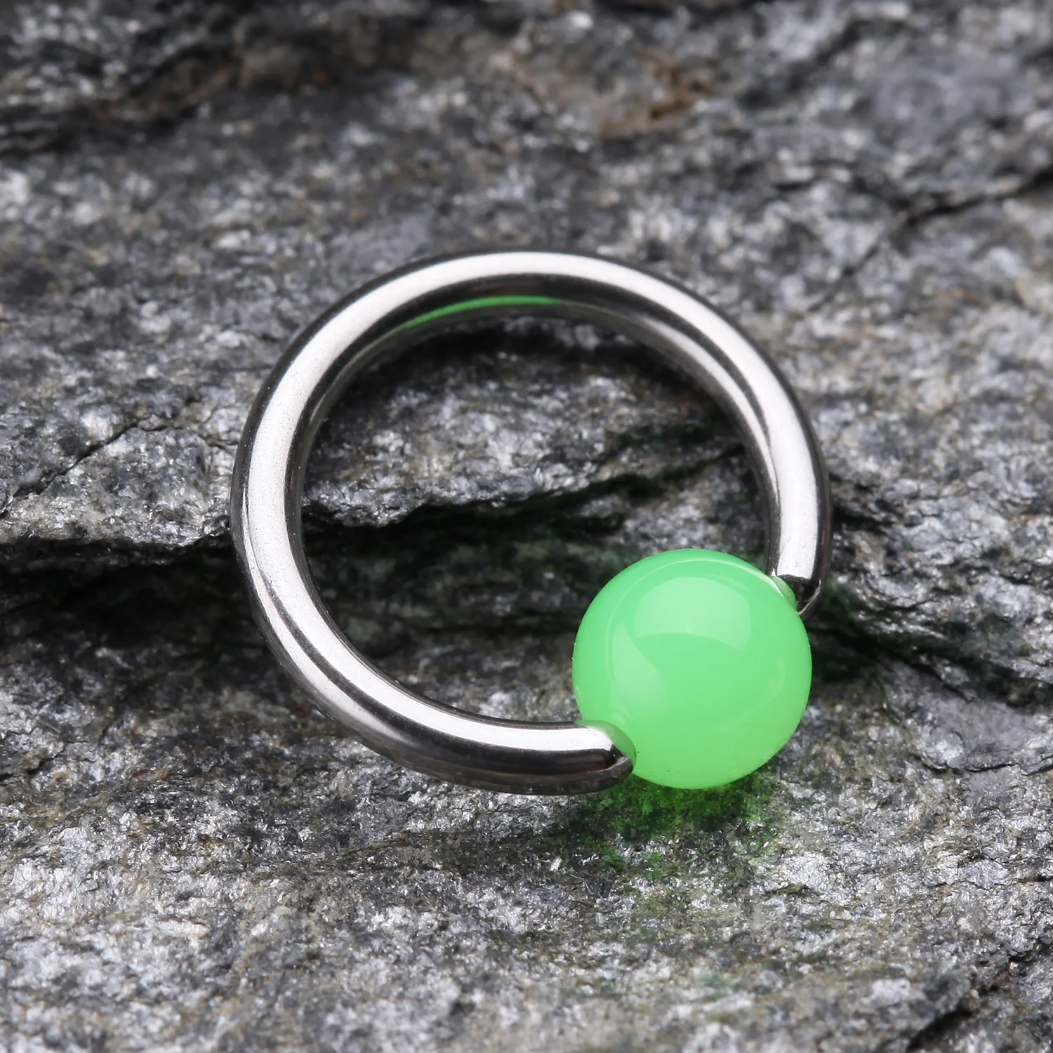 Neon Acrylic Ball Top Captive Bead Ring - Image 2