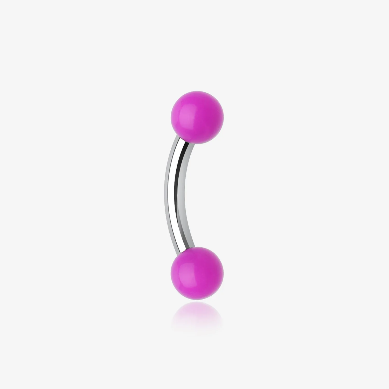 Neon Acrylic Curved Barbell Eyebrow Ring