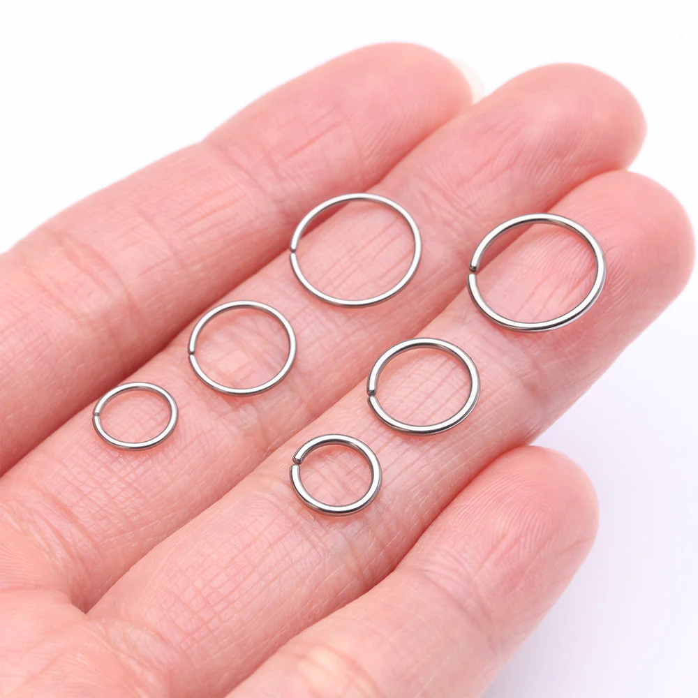 Niobium Basic Bendable Hoop Ring - Image 2