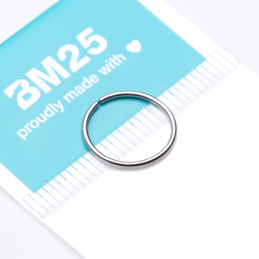 Niobium Basic Bendable Hoop Ring - Image 3