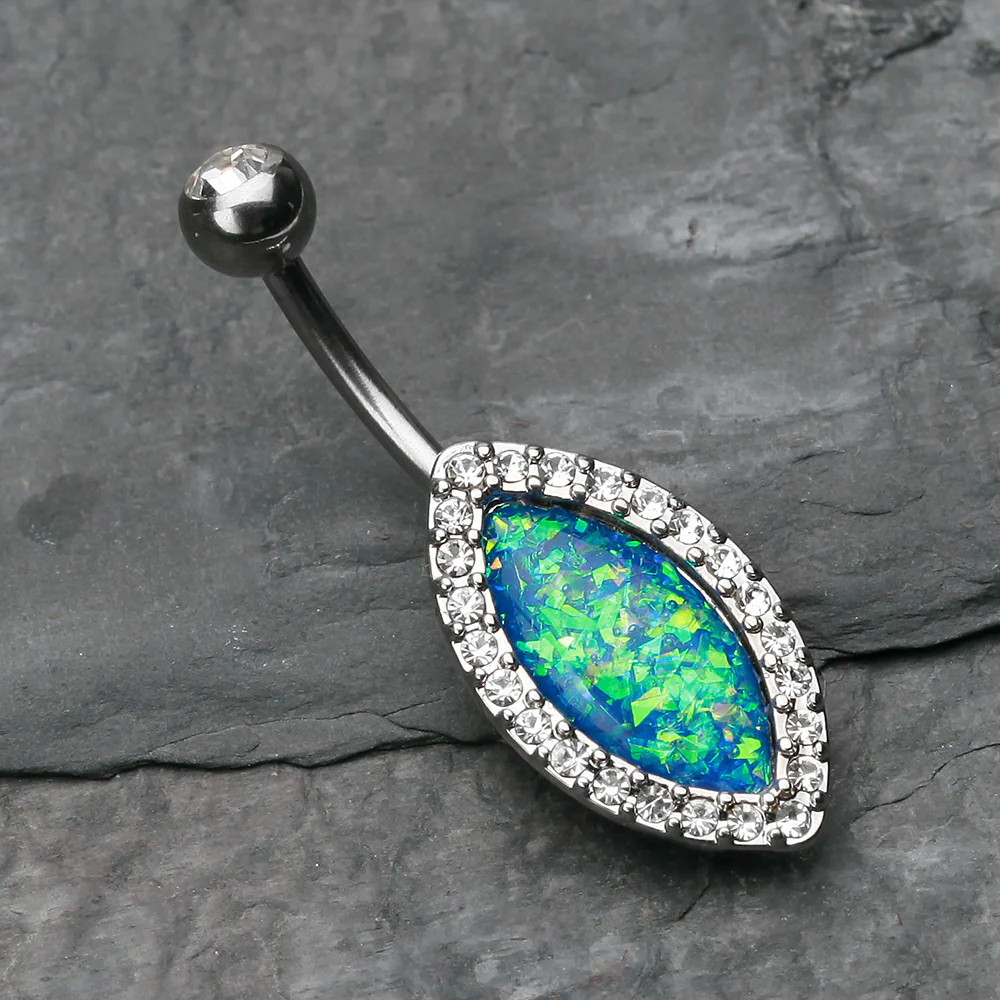 Opal Diamante Belly Button Ring - Image 3