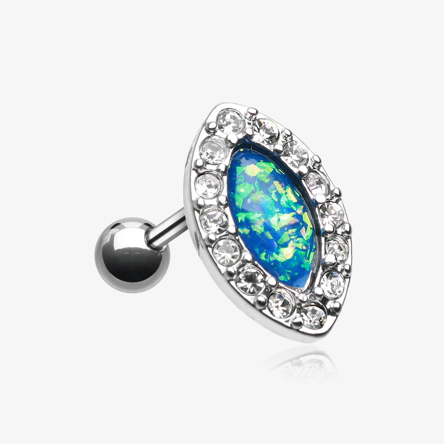 Opal Diamante Cartilage Tragus Earring