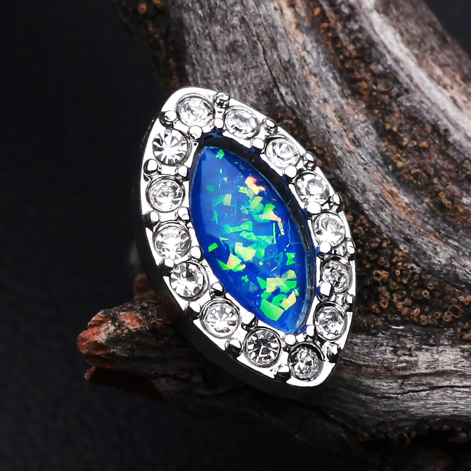 Opal Diamante Cartilage Tragus Earring - Image 2