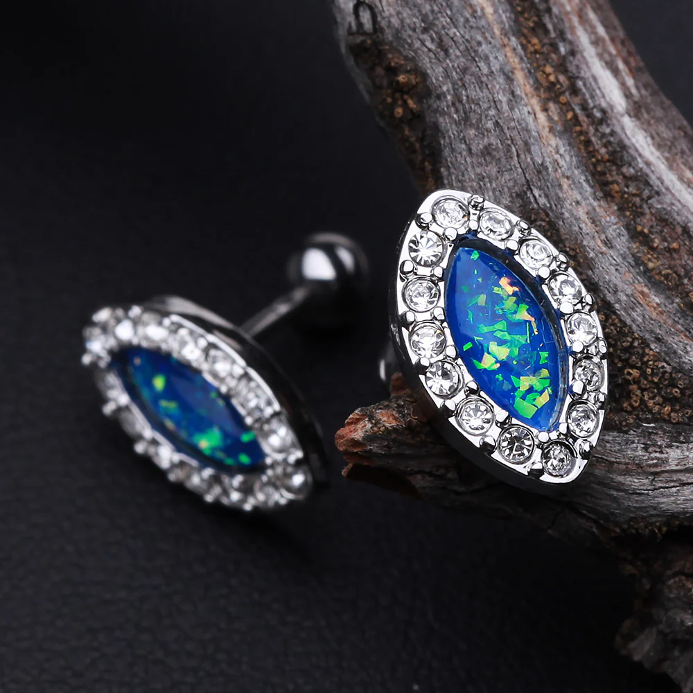 Opal Diamante Cartilage Tragus Earring - Image 3
