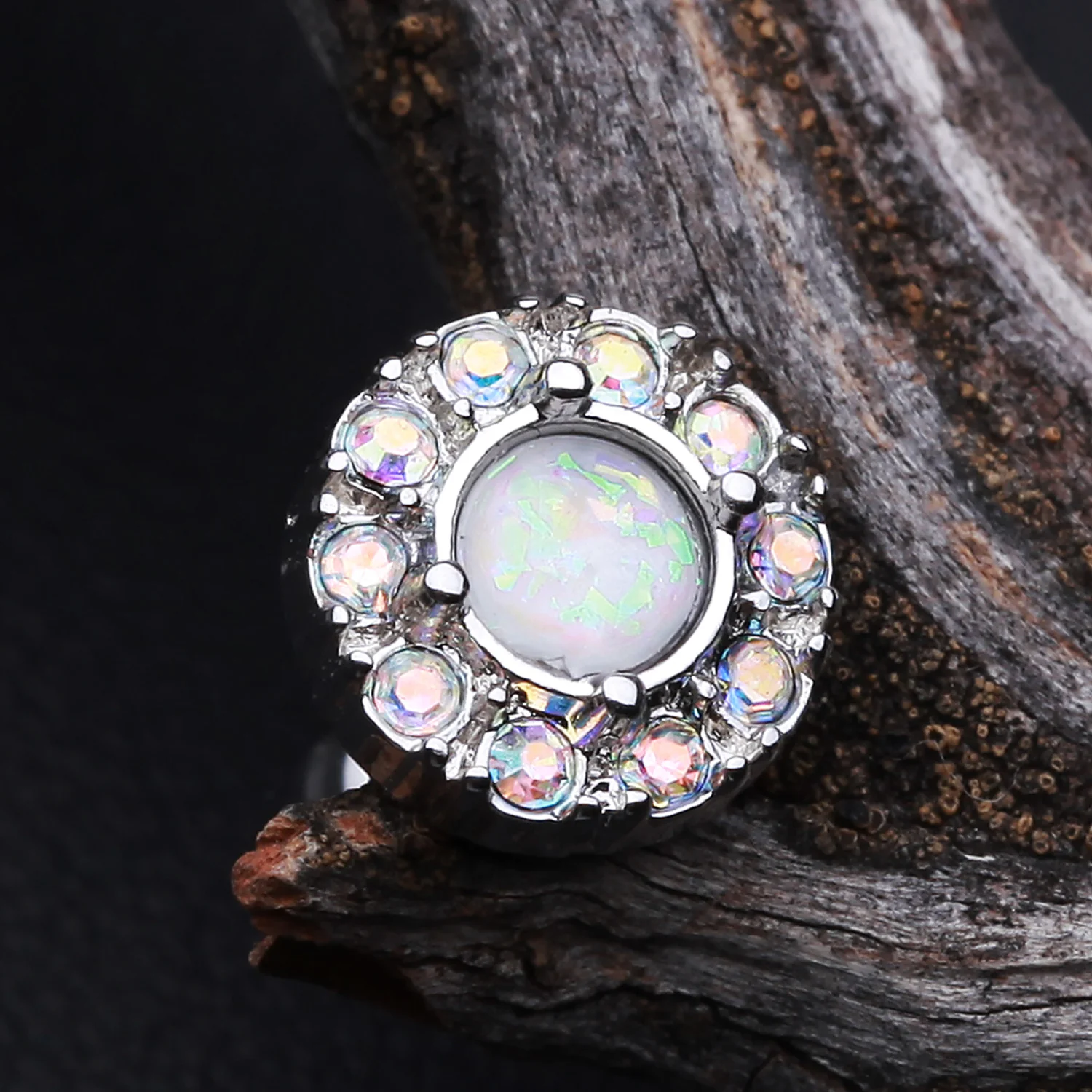 Opal Elegance Cartilage Tragus Earring - Image 2