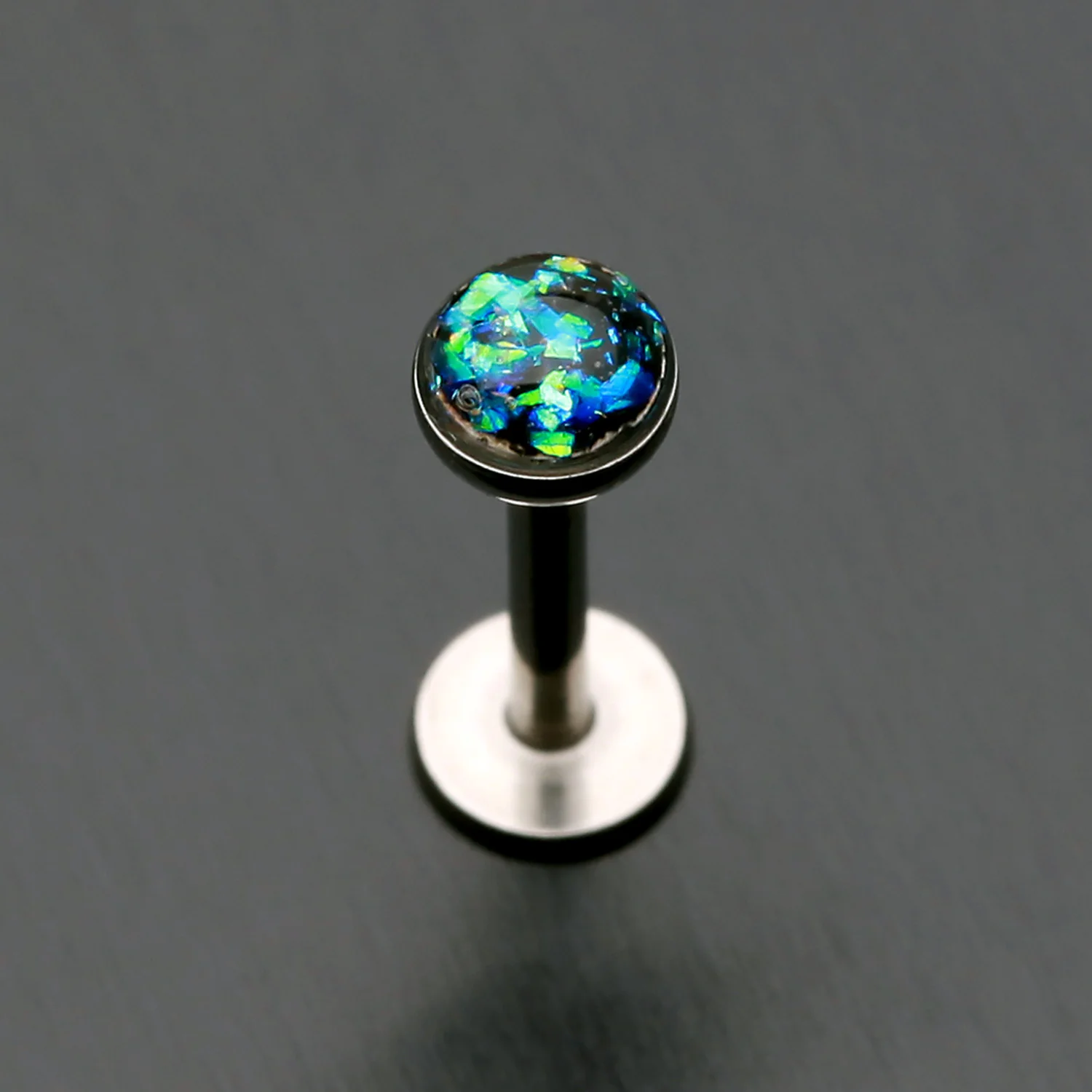 Opal Glitter Shower Dome Steel Labret - Image 2