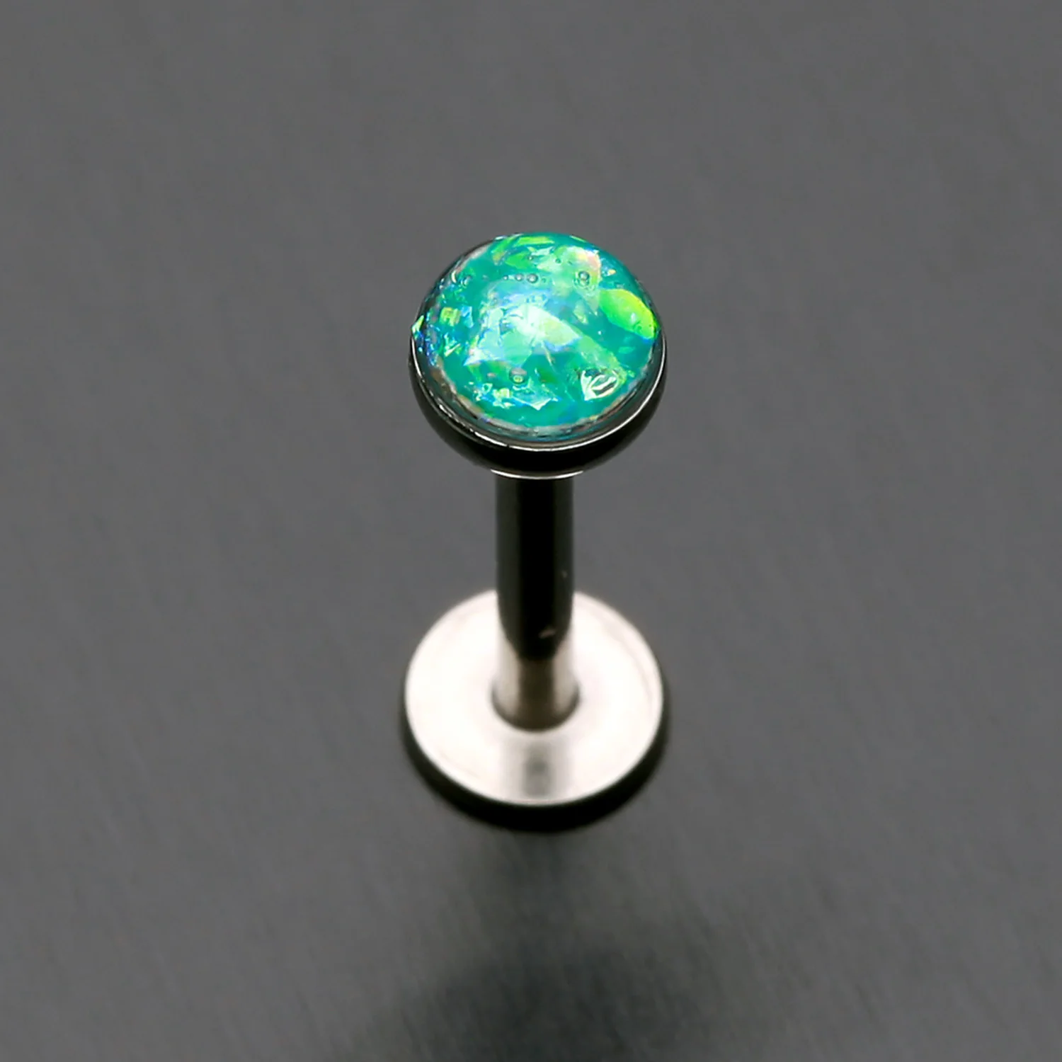 Opal Glitter Shower Dome Steel Labret - Image 2